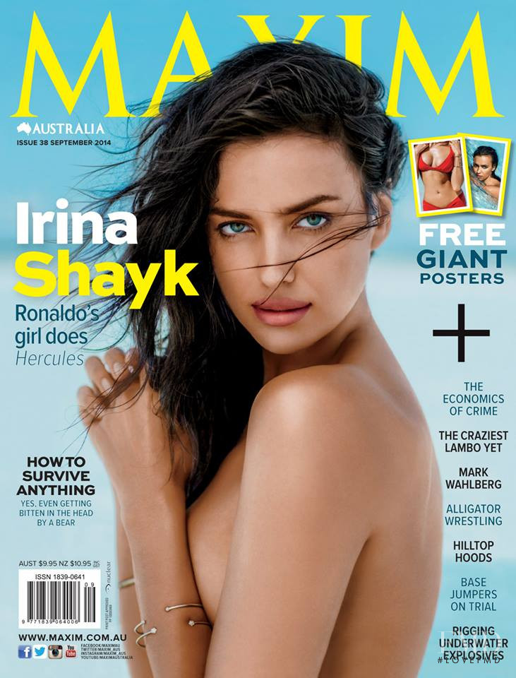 Irina Shayk featured on the Maxim Australia cover from September 2014