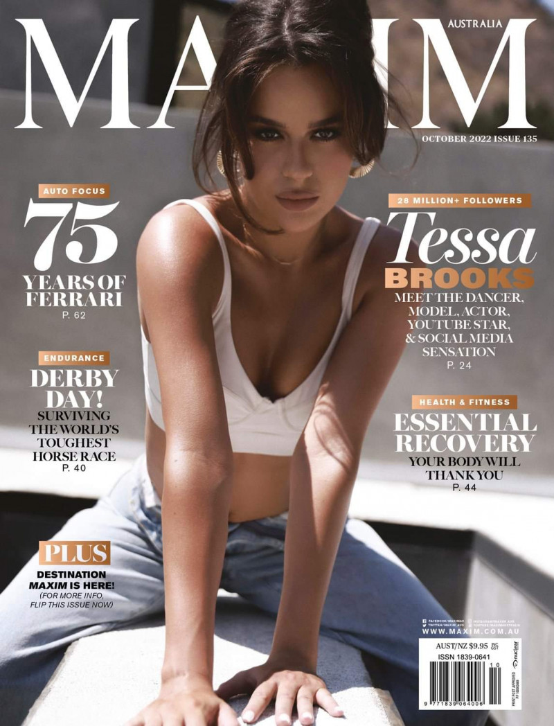 Tessa Brooks featured on the Maxim Australia cover from October 2022