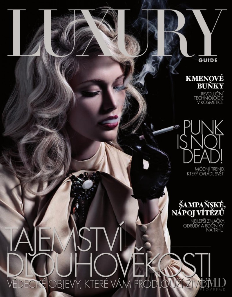 Petra Kuklova featured on the Luxury Guide cover from December 2010