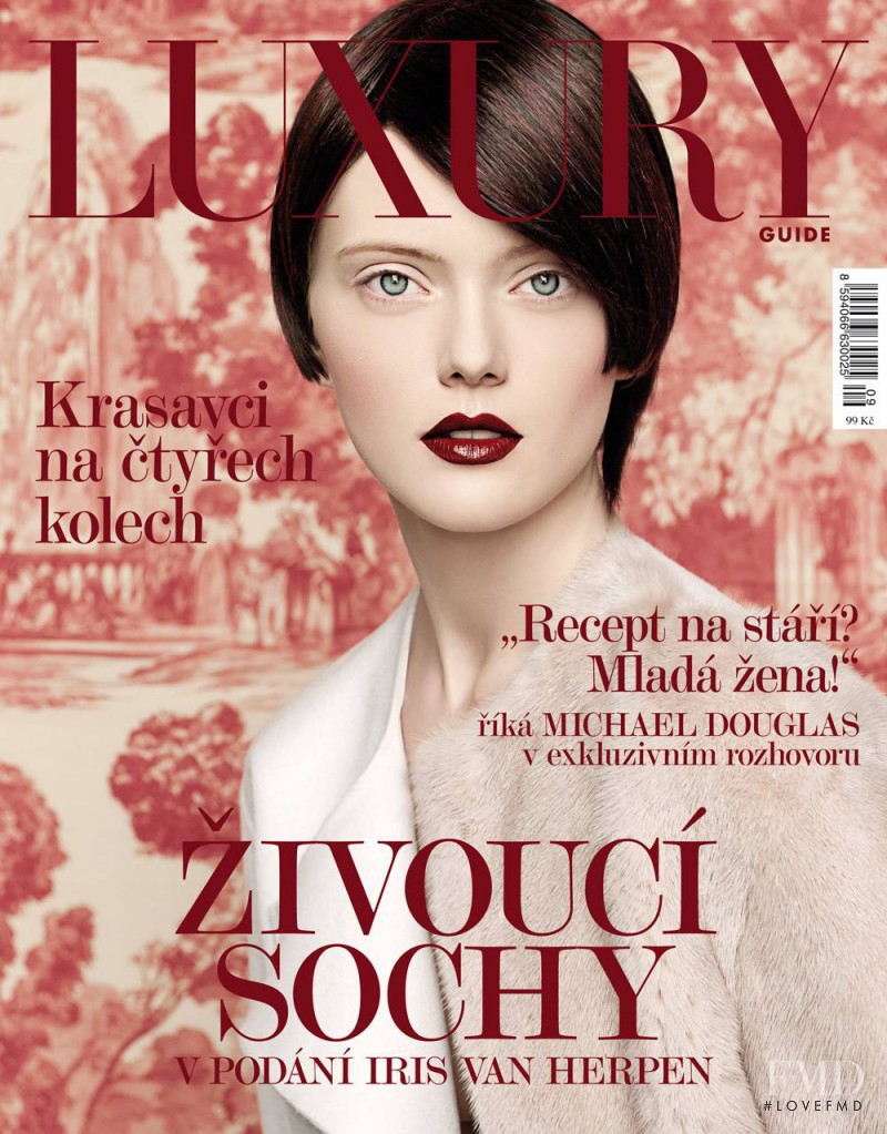 Sara Sopikova featured on the Luxury Guide cover from September 2013