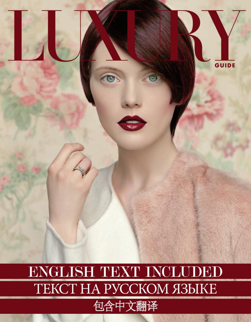 Sara Sopikova featured on the Luxury Guide cover from September 2013