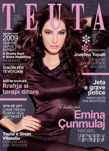 Emina Cunmulaj featured on the Teuta cover from November 2009