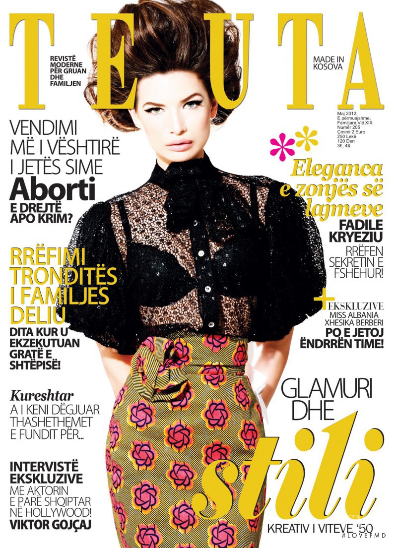 Xhesika Berberi featured on the Teuta cover from May 2012
