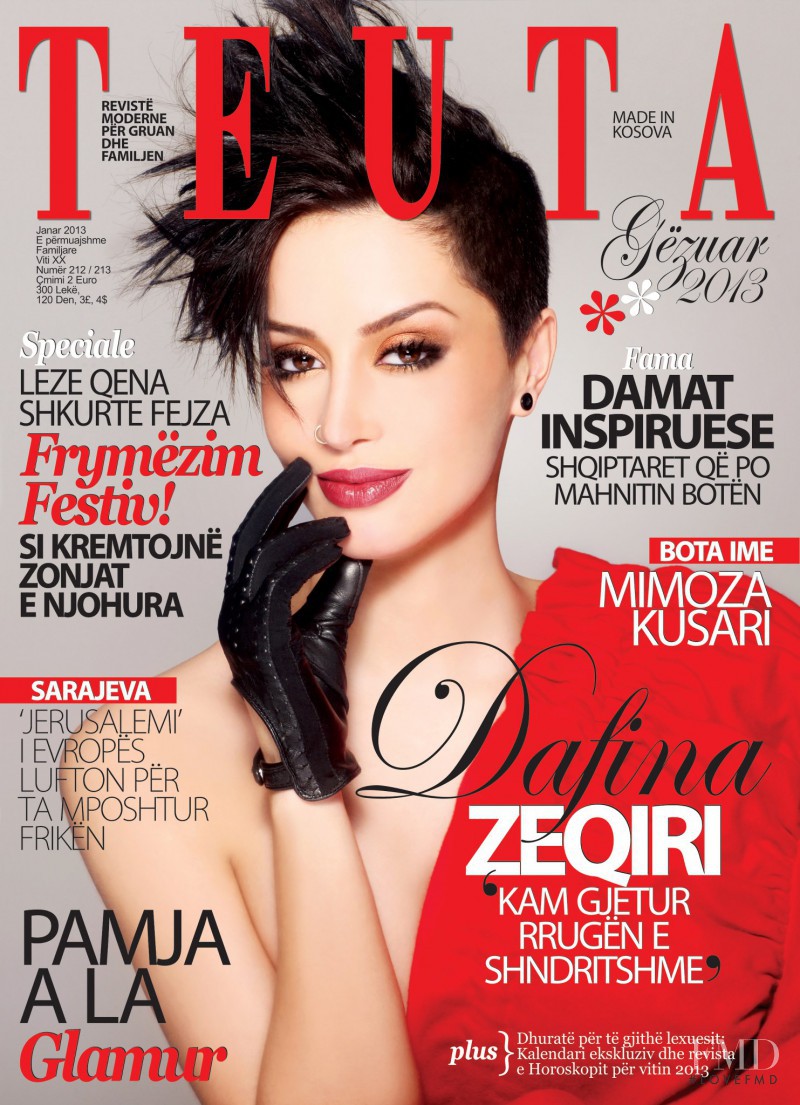 Dafina Zeqiri featured on the Teuta cover from January 2013