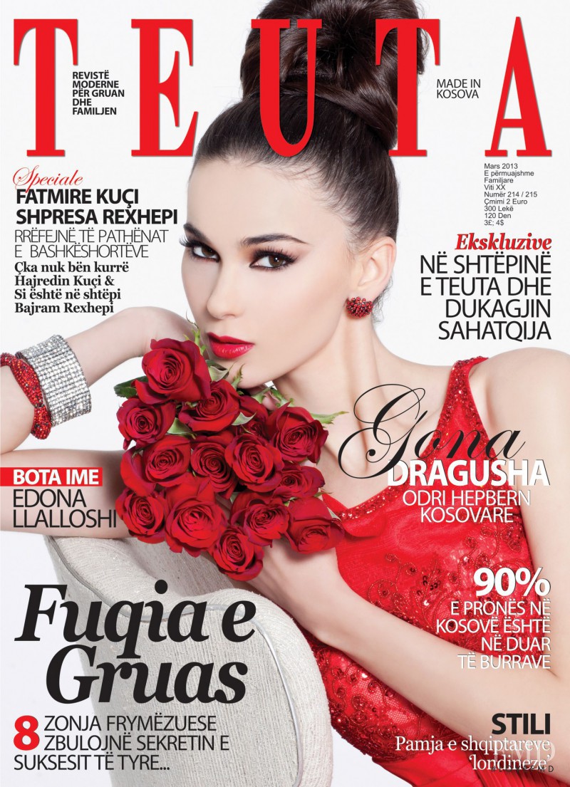 Gona Dragusha featured on the Teuta cover from March 2013