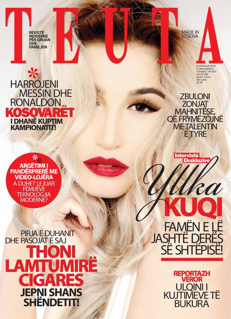 Yllka Kuqi featured on the Teuta cover from July 2018