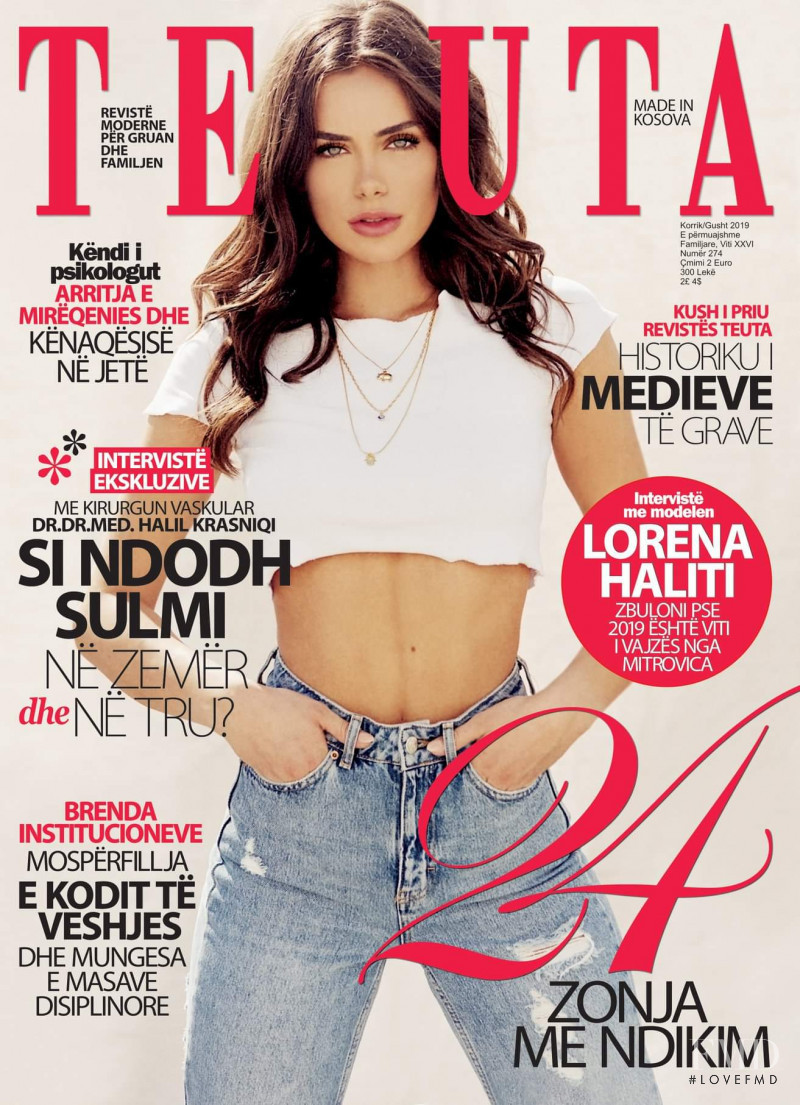 Lorena Haliti featured on the Teuta cover from July 2019