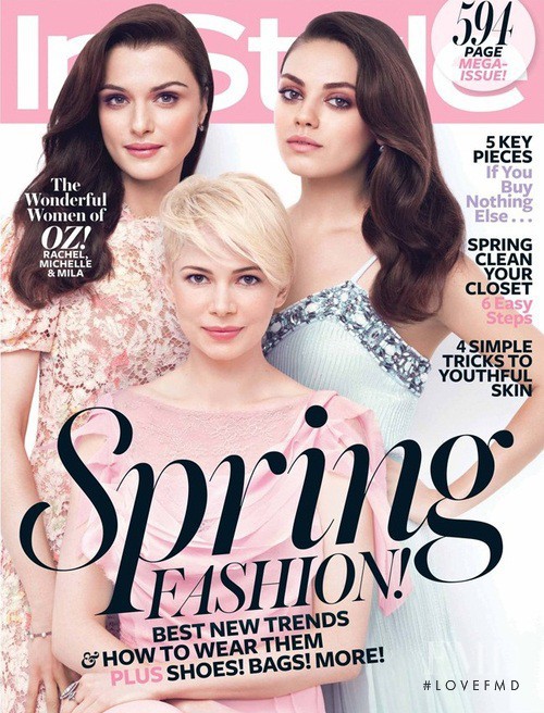Rachel Weisz, Michelle Williams, Mila Kunis featured on the InStyle USA cover from March 2013