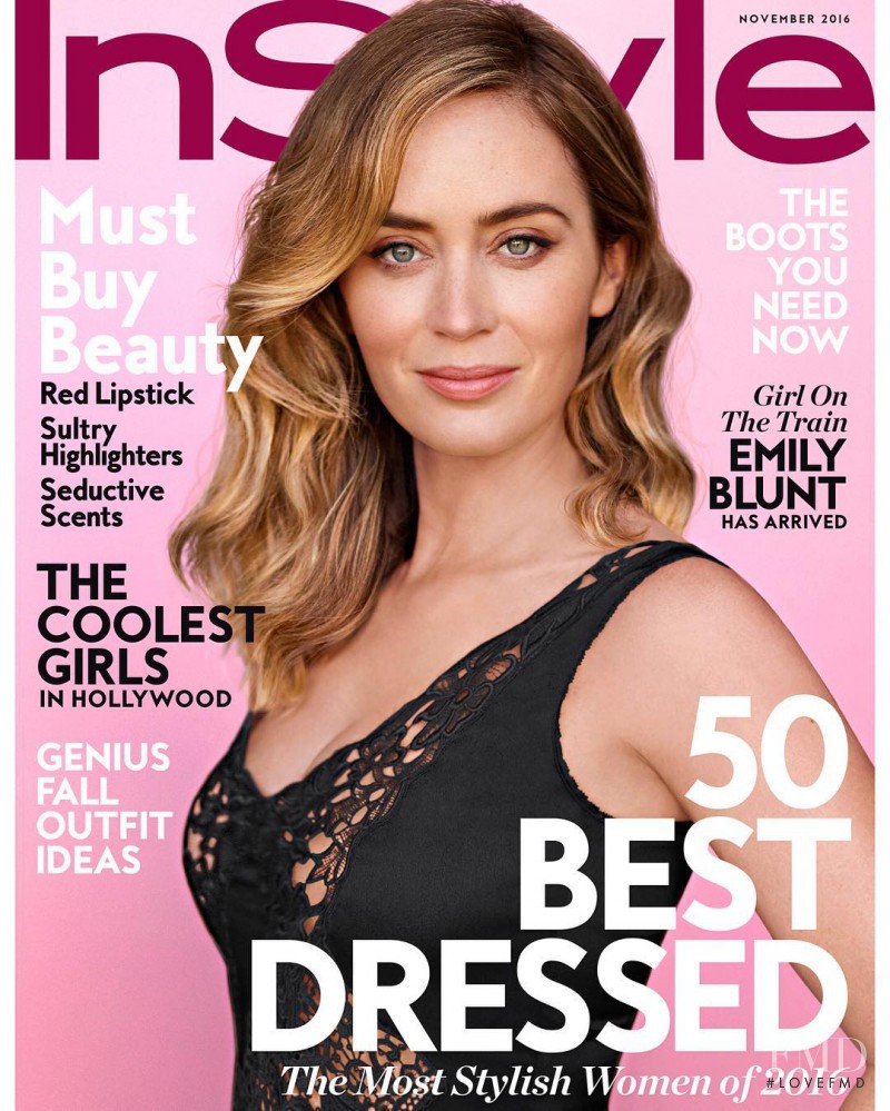 Emily Blunt featured on the InStyle USA cover from November 2016