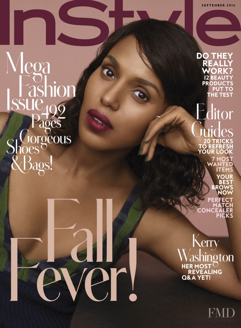 Kerry Washington featured on the InStyle USA cover from September 2016