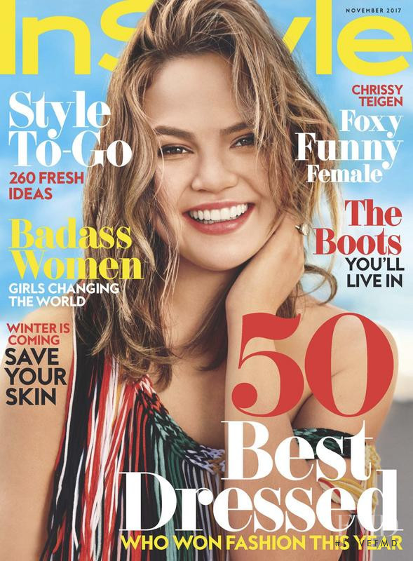 Christine Teigen featured on the InStyle USA cover from November 2017