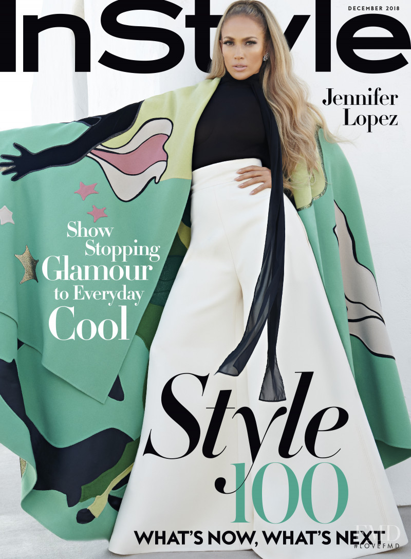 Jennifer Lopez featured on the InStyle USA cover from December 2018