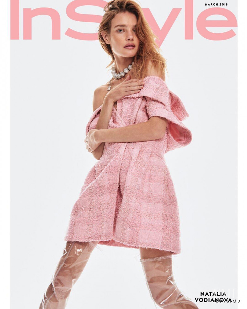 Natalia Vodianova featured on the InStyle USA cover from March 2018