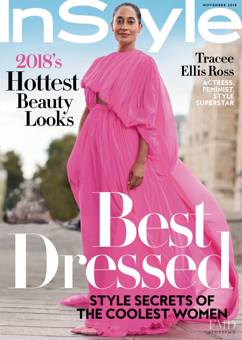 Tracee Ellis featured on the InStyle USA cover from November 2018