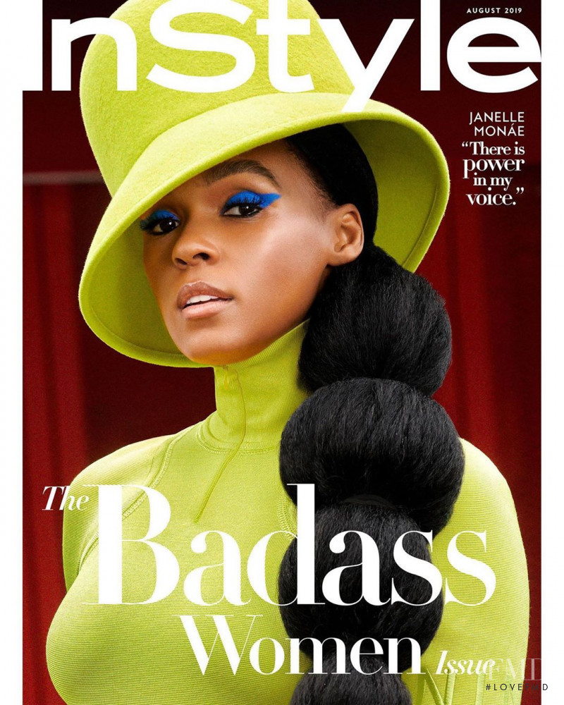 Janelle Monae featured on the InStyle USA cover from August 2019