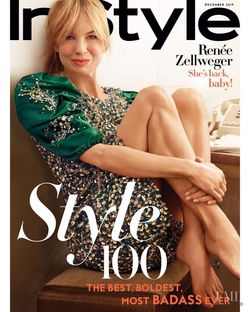 Renee Zellweger featured on the InStyle USA cover from December 2019