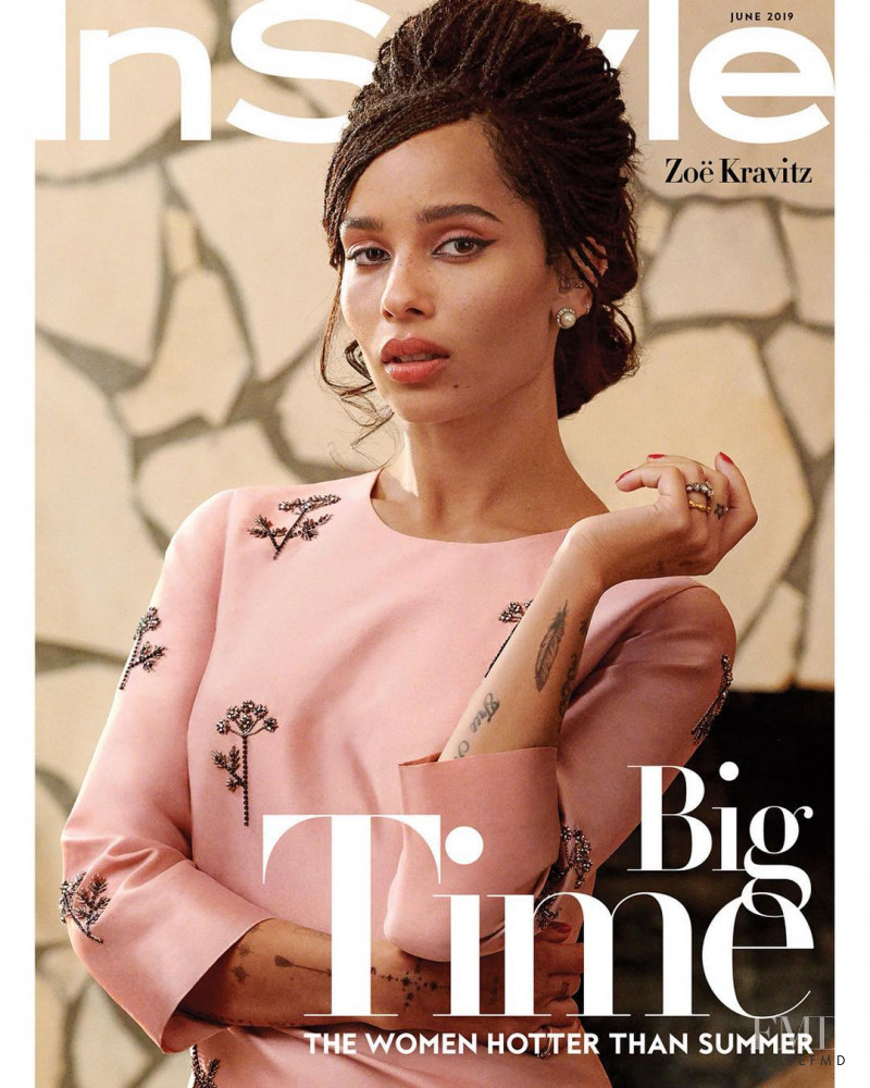 Zoe Kravitz featured on the InStyle USA cover from June 2019