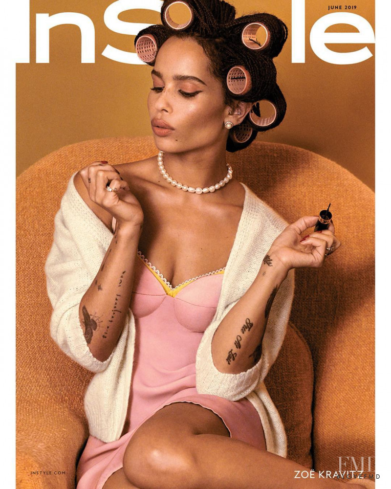 Zoe Kravitz featured on the InStyle USA cover from June 2019