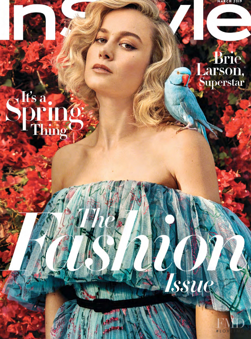 Brie Larson featured on the InStyle USA cover from March 2019
