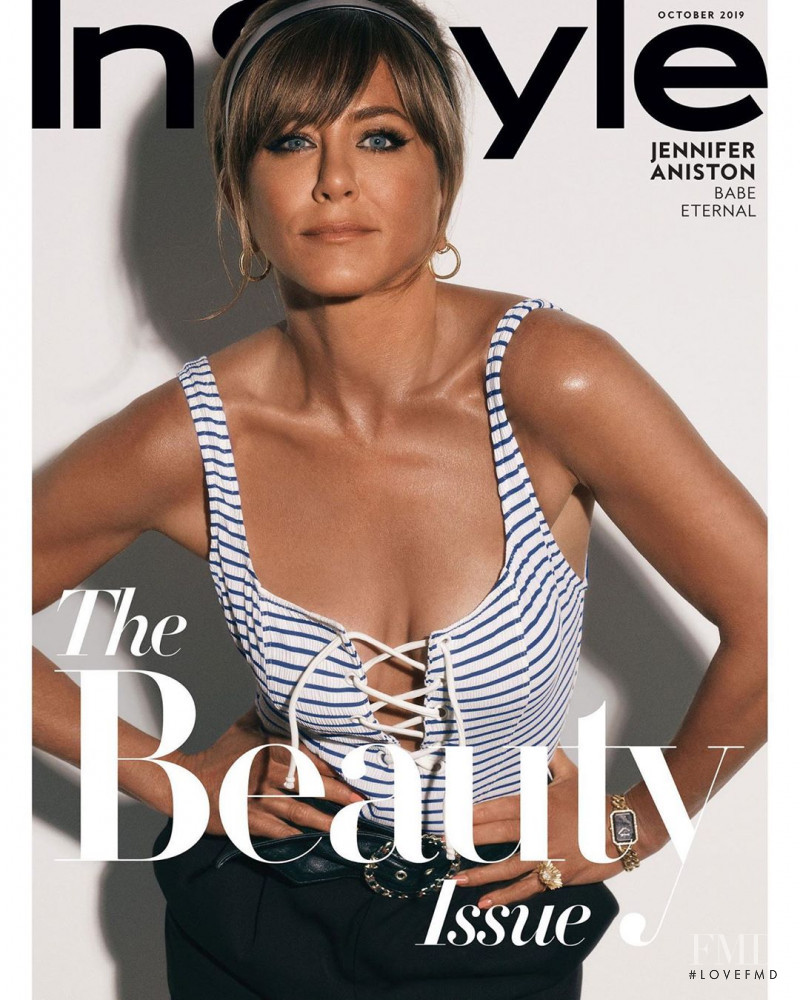 Jennifer Aniston featured on the InStyle USA cover from October 2019