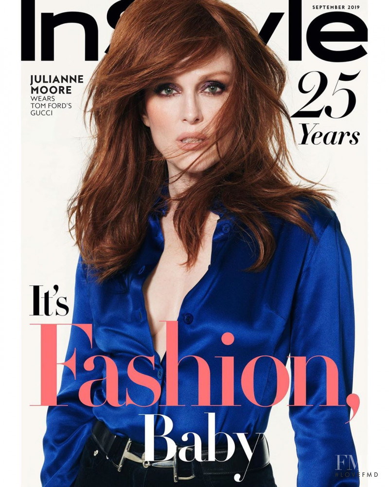 Julianne Moore featured on the InStyle USA cover from September 2019