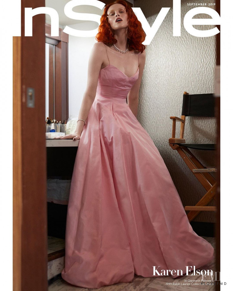 Karen Elson featured on the InStyle USA cover from September 2019