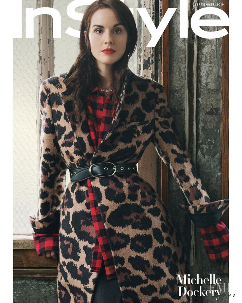 Michelle Dockery featured on the InStyle USA cover from September 2019