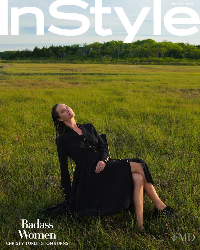 Christy Turlington featured on the InStyle USA cover from August 2020