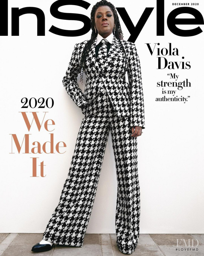 Viola Davis featured on the InStyle USA cover from December 2020