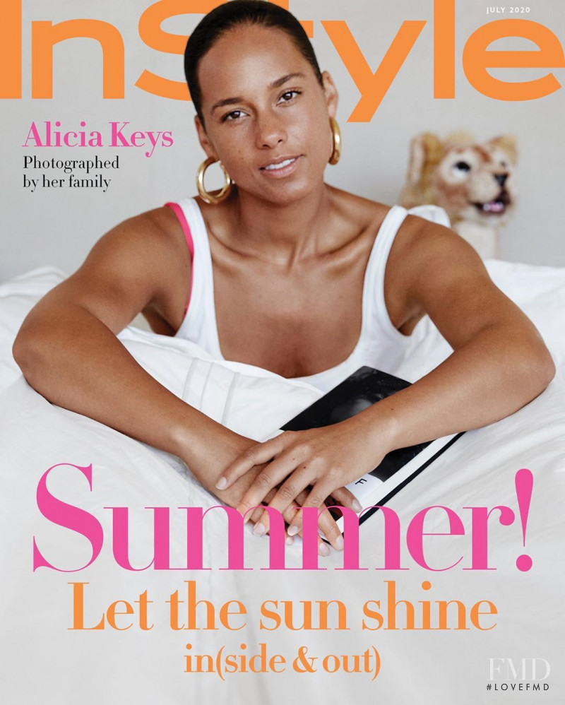 Alicia Keys featured on the InStyle USA cover from July 2020