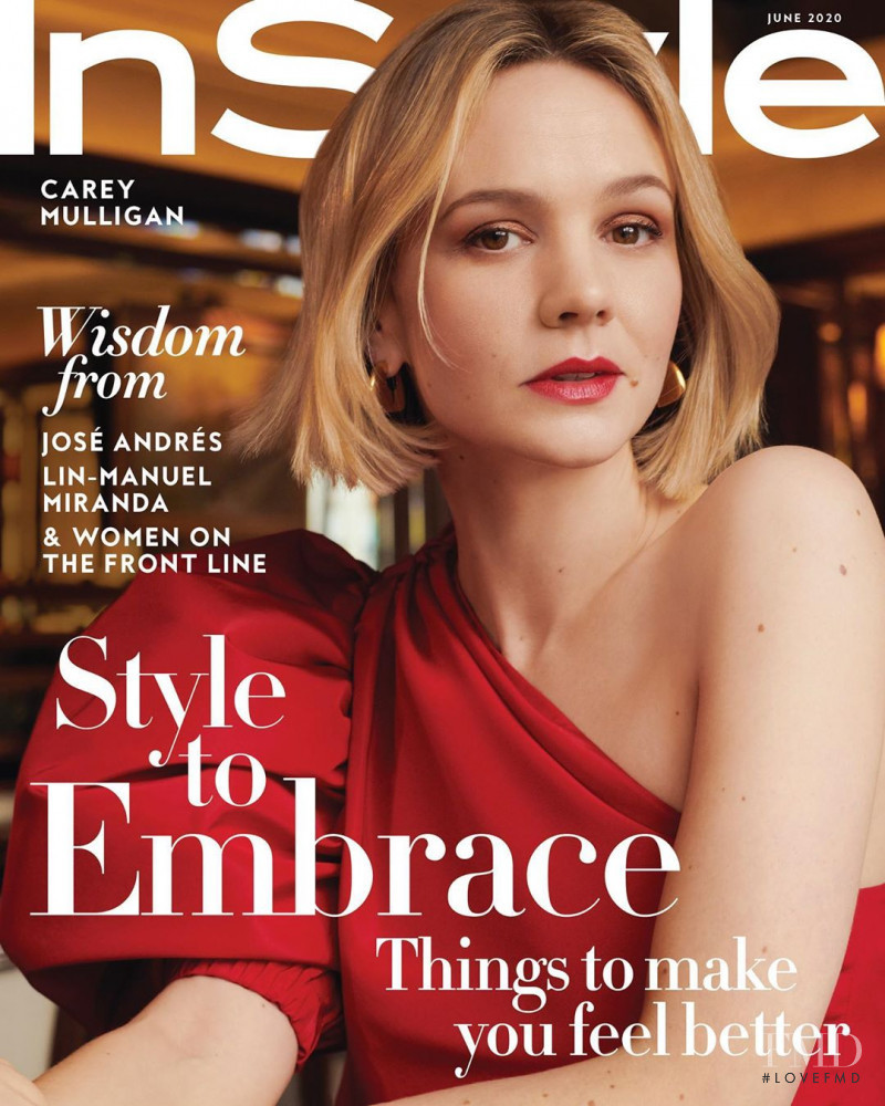 Carey Mulligan featured on the InStyle USA cover from June 2020