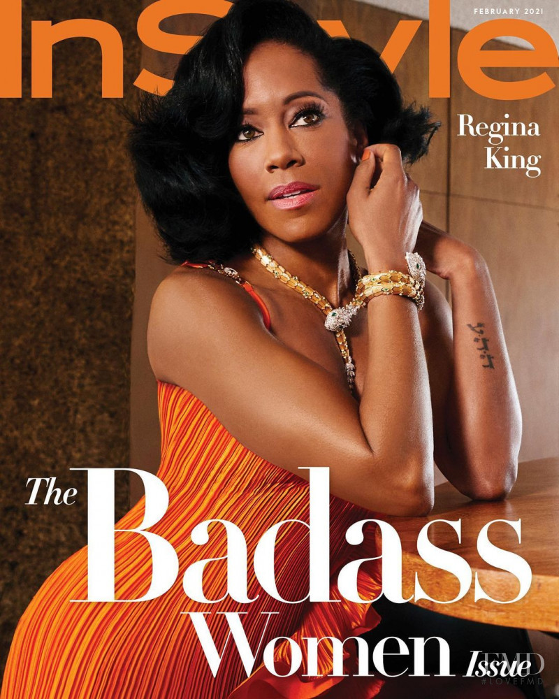Regina King featured on the InStyle USA cover from February 2021