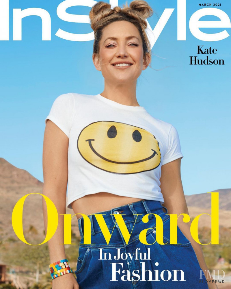 Kate Hudson featured on the InStyle USA cover from March 2021