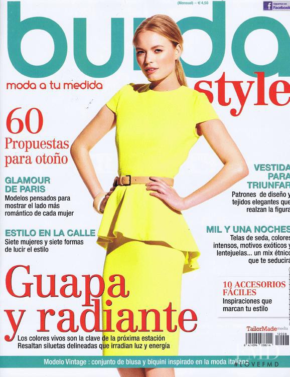 Sophie Reiser featured on the Burda Style Spain cover from August 2012