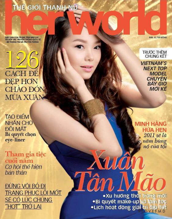  featured on the Her World Vietnam cover from January 2011