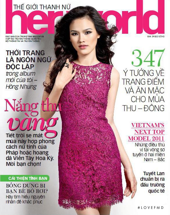 Lan Tuyet featured on the Her World Vietnam cover from September 2011