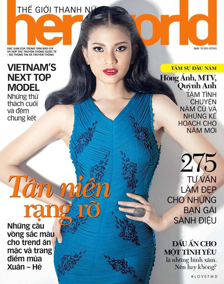  featured on the Her World Vietnam cover from January 2012