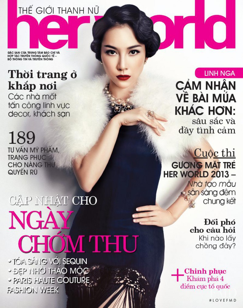  featured on the Her World Vietnam cover from August 2013