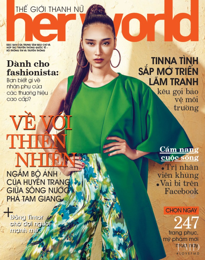  featured on the Her World Vietnam cover from July 2013