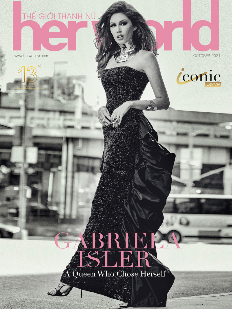 Gabriela Isler featured on the Her World Vietnam cover from October 2021