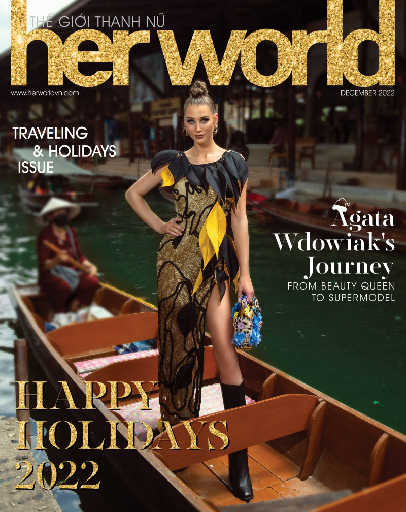 Agata Wdowiak featured on the Her World Vietnam cover from December 2022