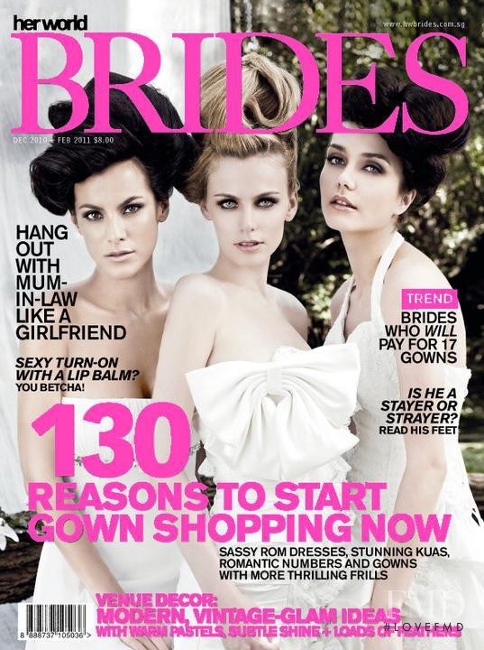  featured on the Her World Brides Singapore cover from December 2010