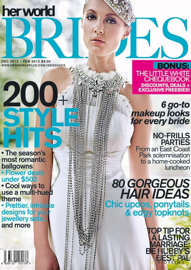  featured on the Her World Brides Singapore cover from December 2012
