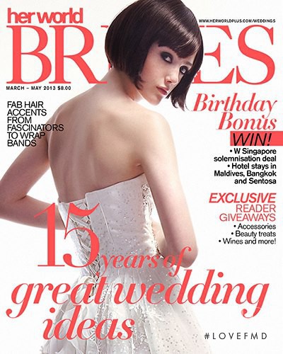 Dani Rose featured on the Her World Brides Singapore cover from March 2013