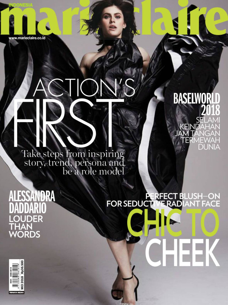 Alexandra Daddario featured on the Marie Claire Indonesia cover from May 2018