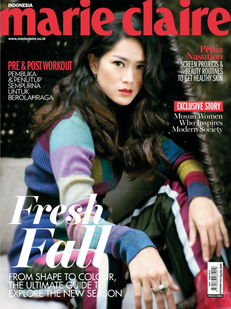  featured on the Marie Claire Indonesia cover from September 2018