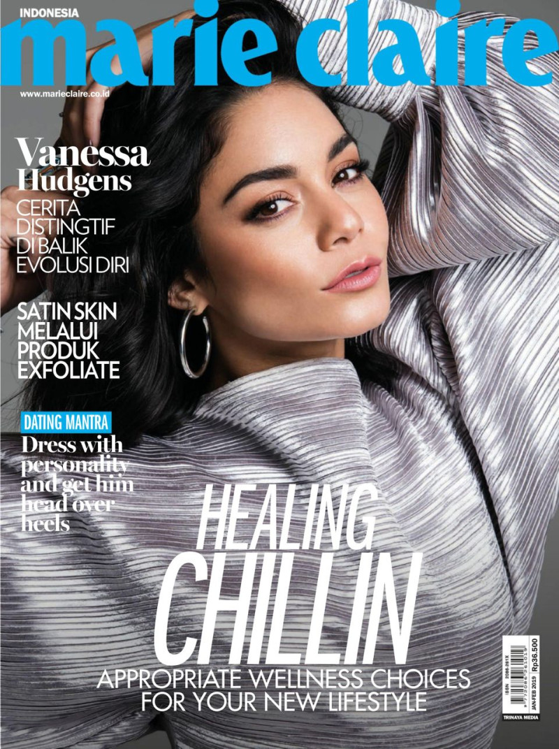 Vanessa Hudgens featured on the Marie Claire Indonesia cover from January 2019