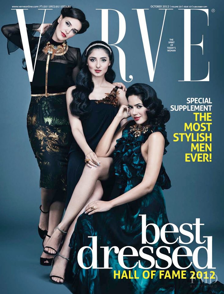 Neha Dhupia, Sameera Reddy, Pernia Qrueshi featured on the Verve cover from October 2012