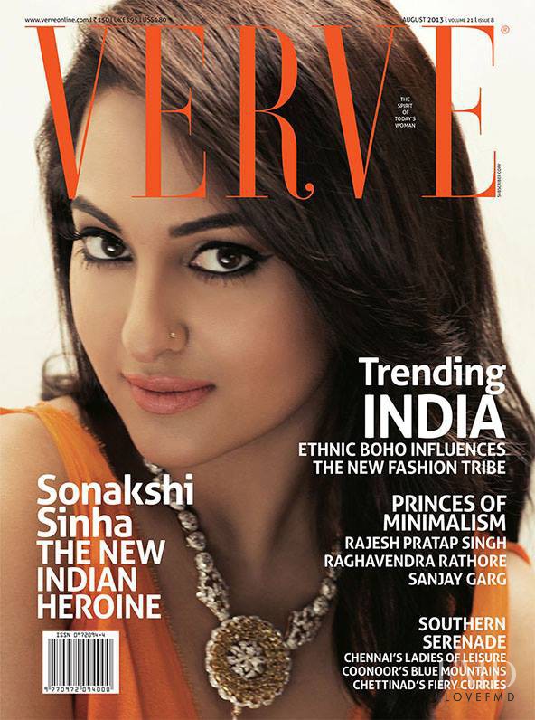 Sonakshi Sinha featured on the Verve cover from August 2013