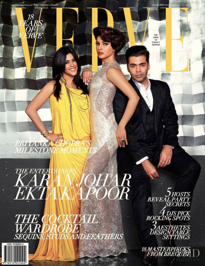 Priyanka Chopra featured on the Verve cover from December 2013